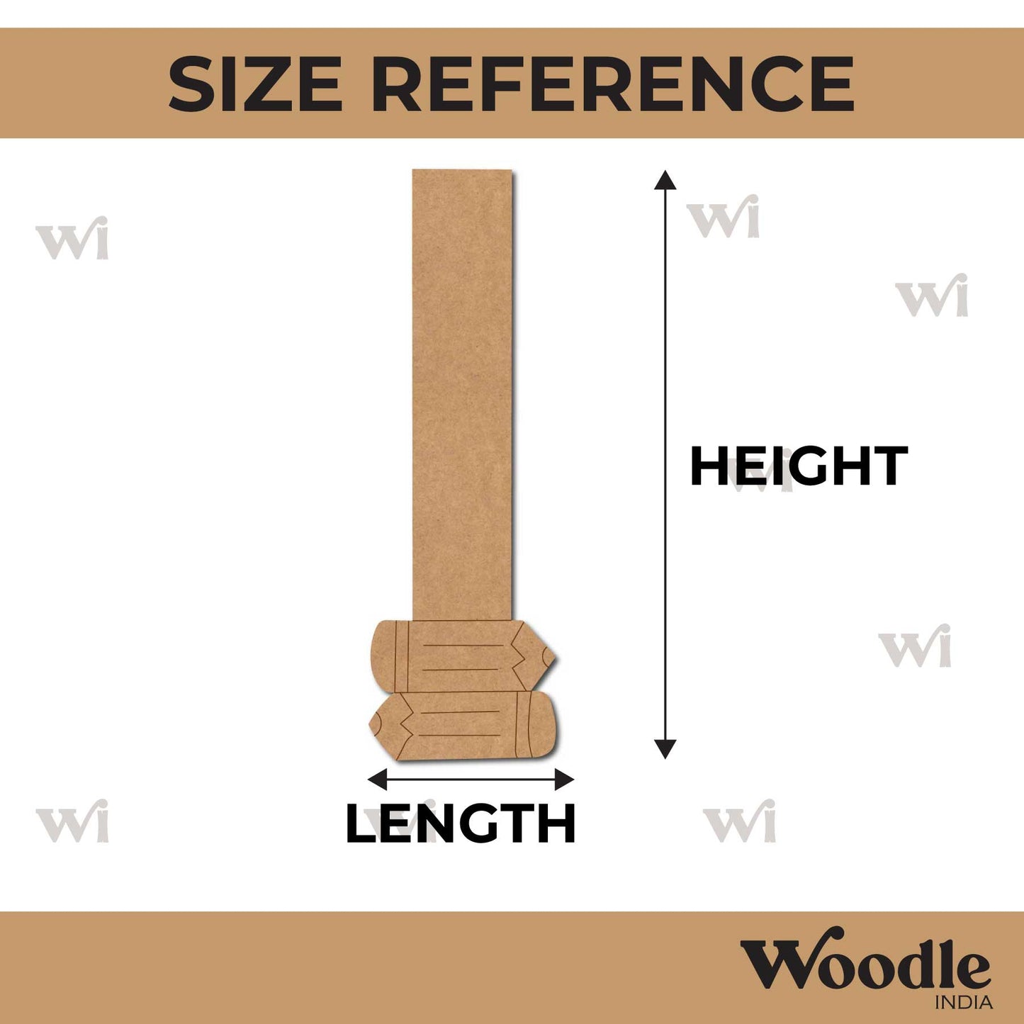 Pencils Bookmark Pre Marked MDF Design 1