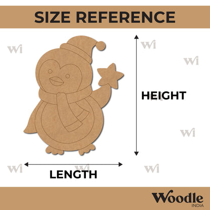 Penguin Christmas Pre Marked MDF Design 1