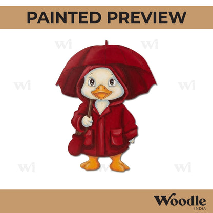 Penguin Under Umbrella Pre Marked MDF Design 1