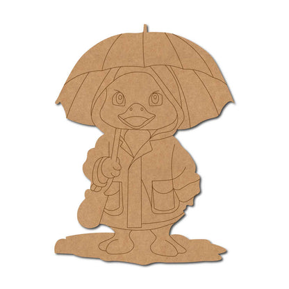Penguin Under Umbrella Pre Marked MDF Design 1
