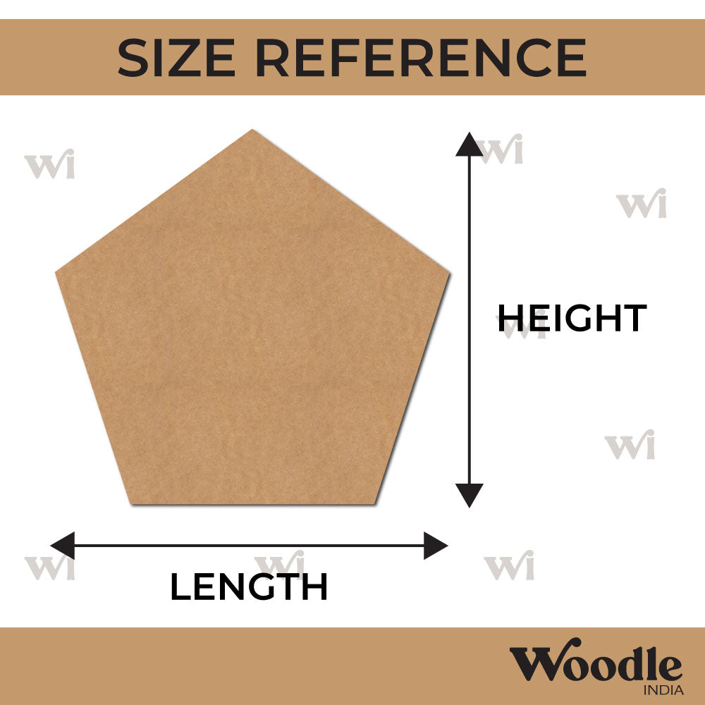 Pentagon Cutout MDF Design Size