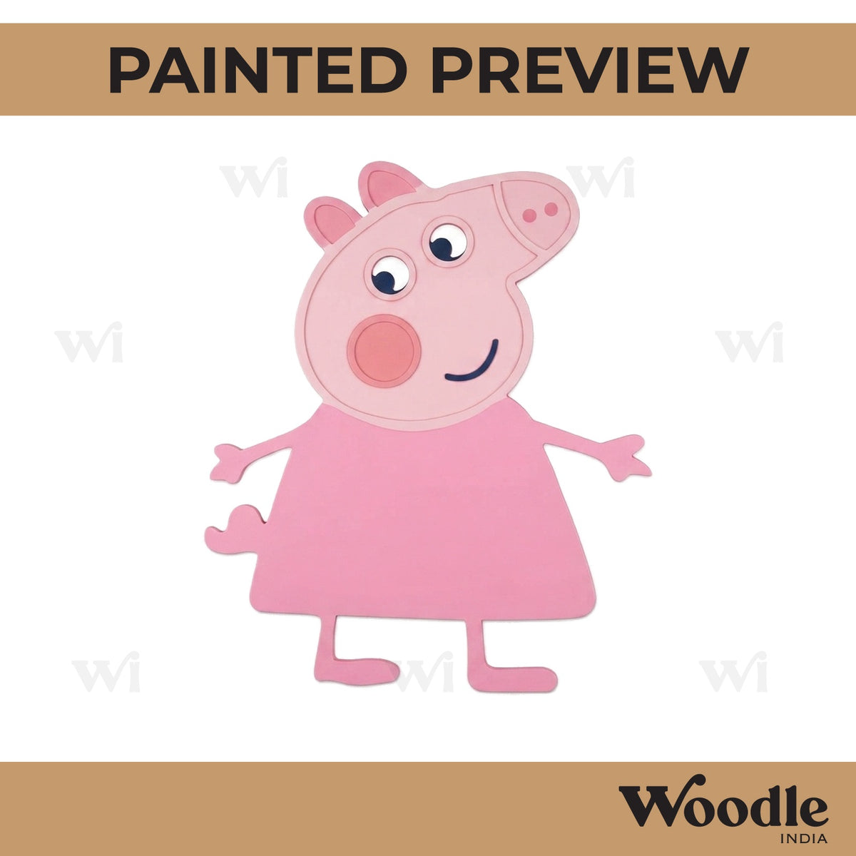Peppa Pig Mosaic Art Base MDF Design 1