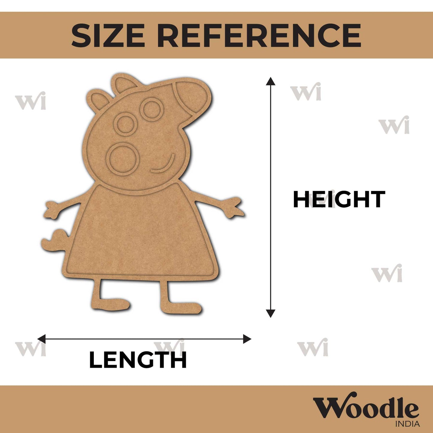 Peppa Pig Mosaic Art Base MDF Design 1