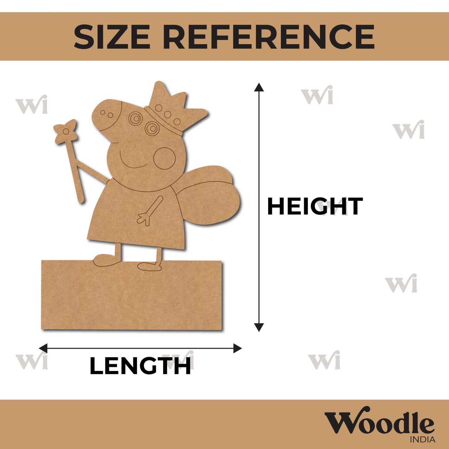 Peppa Pig Nameplate Pre Marked MDF Design 1