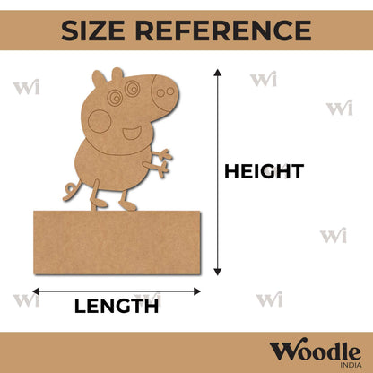 Peppa Pig Nameplate Pre Marked MDF Design 2