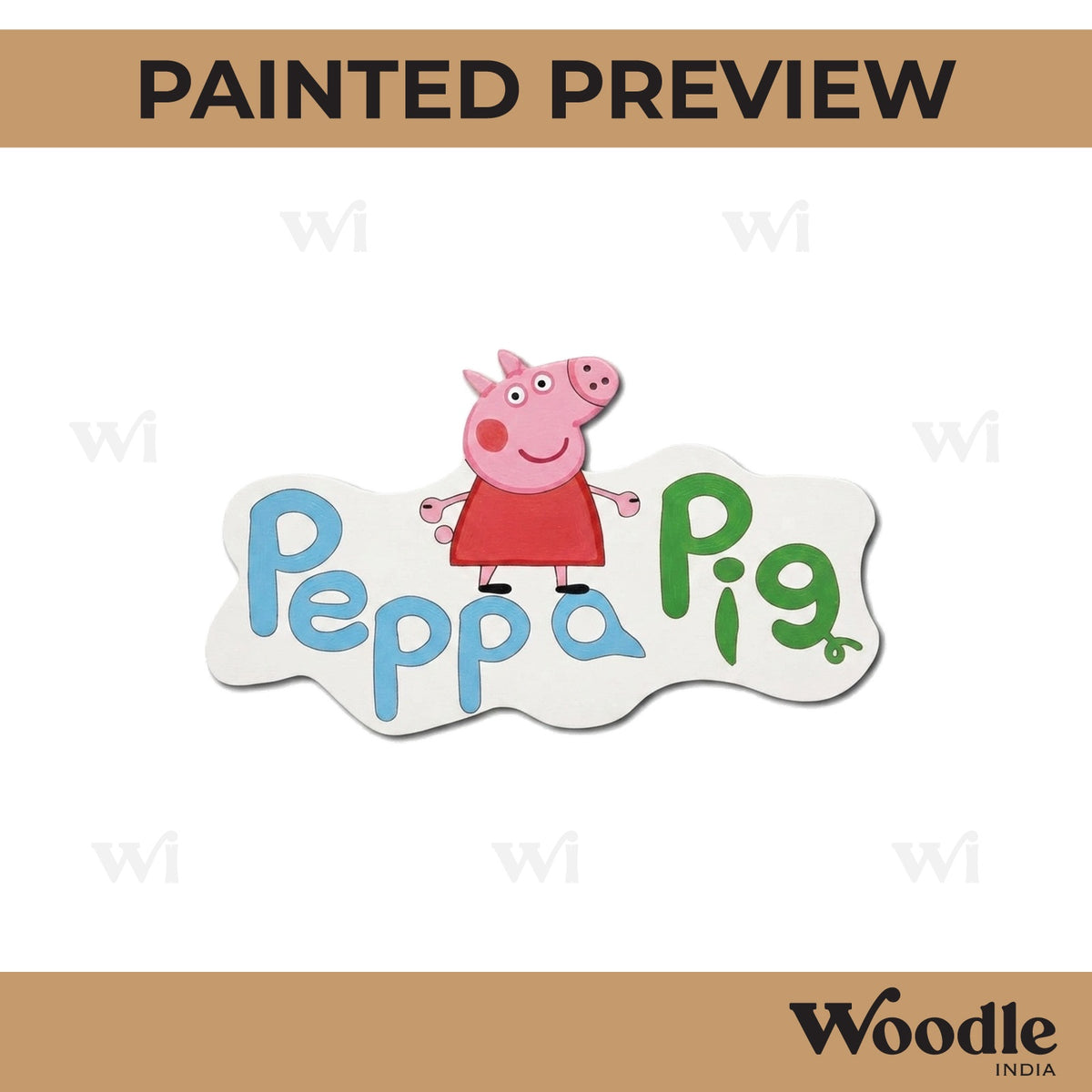 Peppa Pig Pre Marked Base MDF Design 1