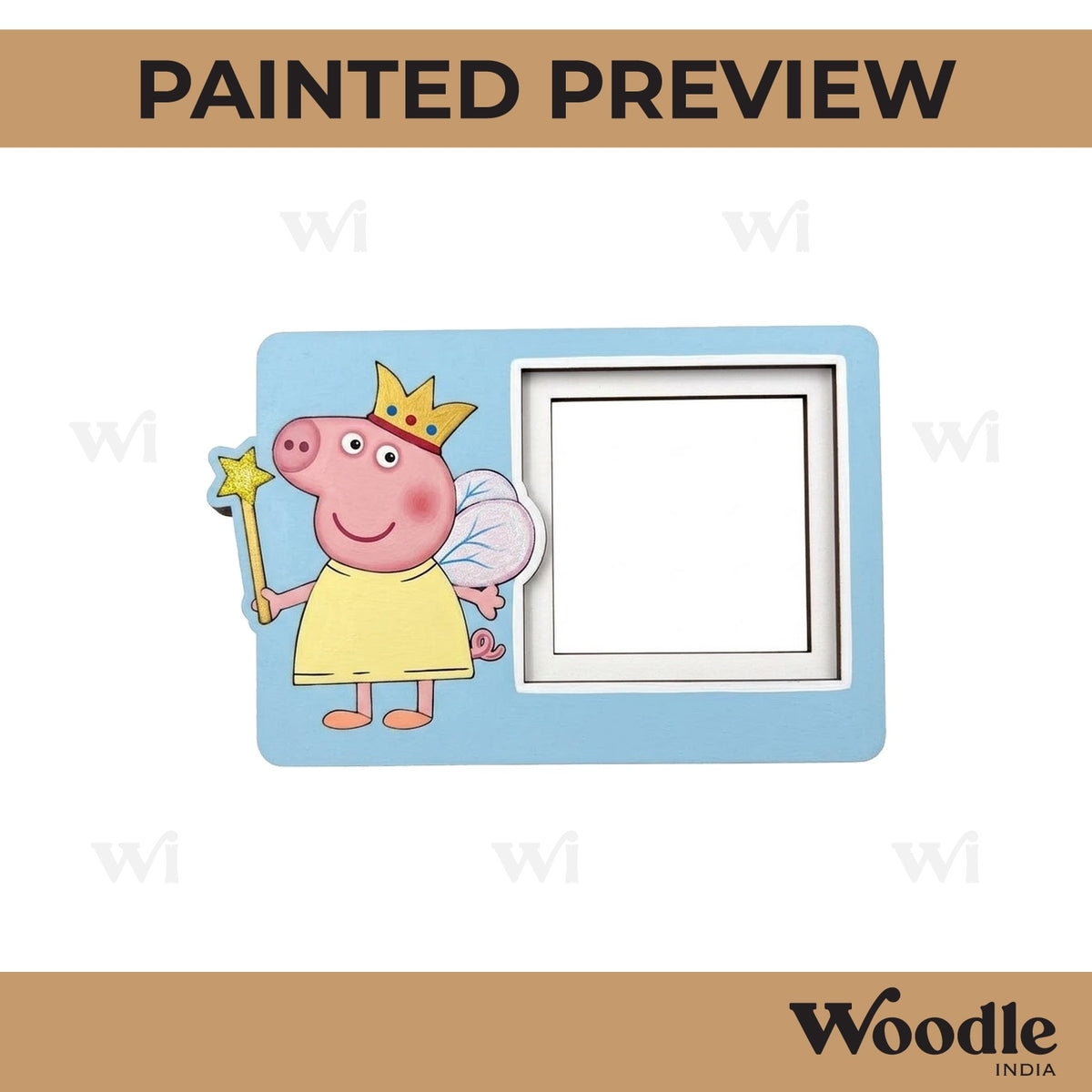 Peppa Pig Three Layered Photo Frame MDF Design 1