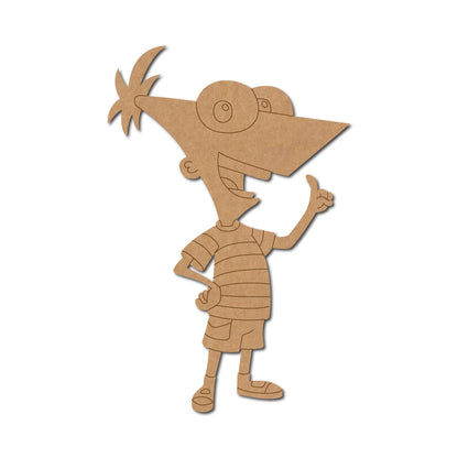 Phineas Cartoon Boy Pre Marked MDF Design 1