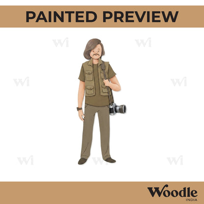Photographer Man Pre Marked MDF Design 1