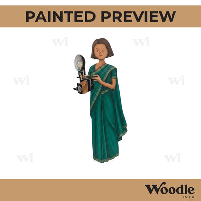 Photojournalist Woman Pre Marked MDF Design 1