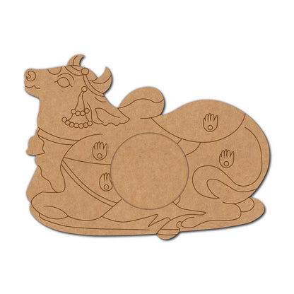 Pichwai Cow Diya Tealight Holder Pre Marked MDF Design 3