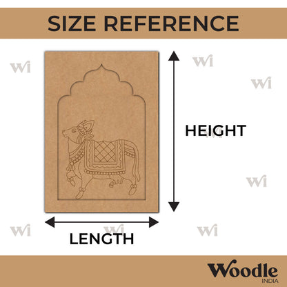 Pichwai Cow Jharokha Pre Marked MDF Design 1