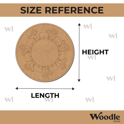 Pichwai Cow Mirror Pre Marked Base MDF Design 1