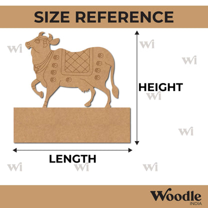 Pichwai Cow Nameplate Pre Marked MDF Design 1