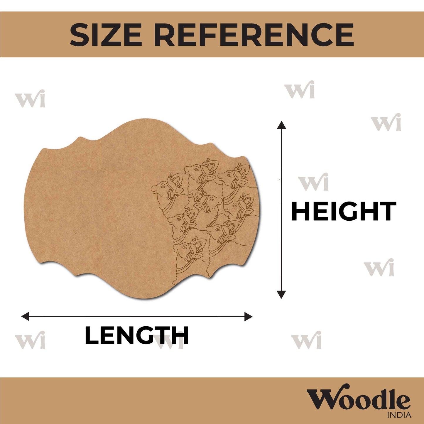 Pichwai Cow Pre Marked Base MDF Design 2