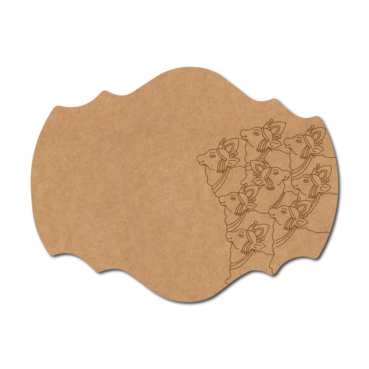 Pichwai Cow Pre Marked Base MDF Design 2