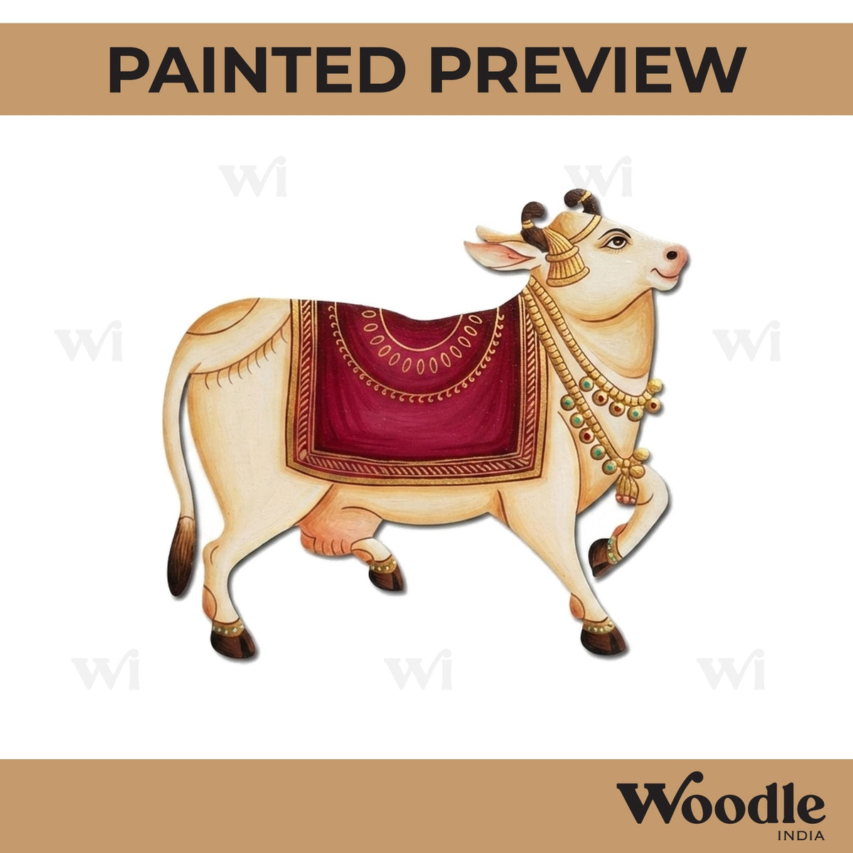 Pichwai Cow Pre Marked MDF Design 8