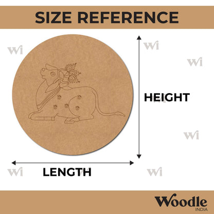 Pichwai Cow Pre Marked Round MDF Design 13