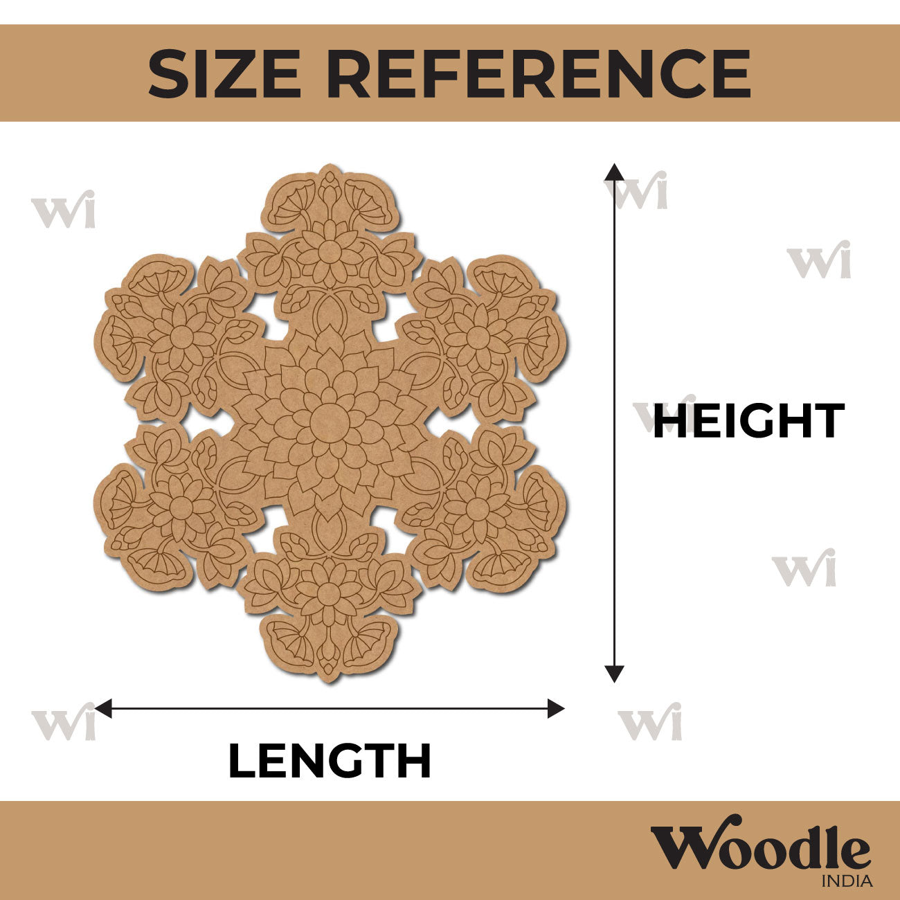 Pichwai Mandala Pre Marked Base MDF Design 1