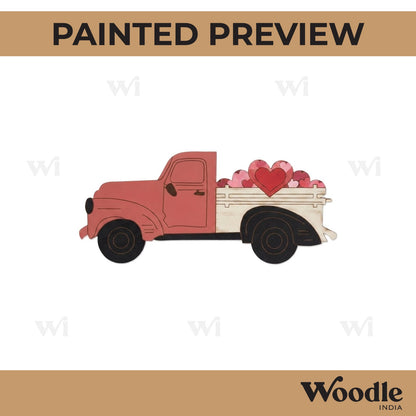 Pickup Truck Heart Pre Marked MDF Design 1