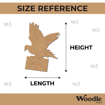 Pigeon Bird Carrying Letter Pre Marked MDF Design 1