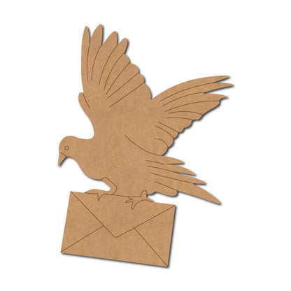 Pigeon Bird Carrying Letter Pre Marked MDF Design 1
