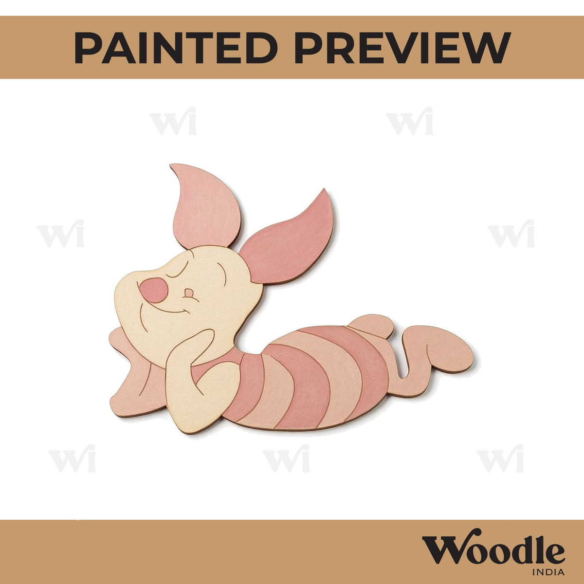 Piglet Winnie The Pooh Cartoon Pre Marked MDF Design 1