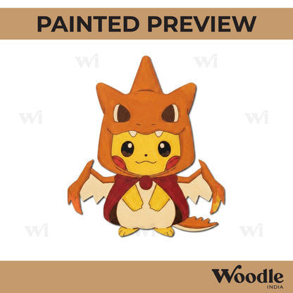 Pikachu Charizard Costume Pokemon Pre Marked MDF Design 1