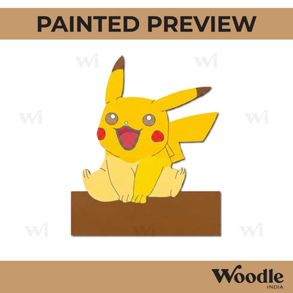 Pikachu Nameplate Pre Marked MDF Design 1