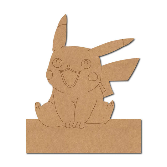 Pikachu Nameplate Pre Marked MDF Design 1