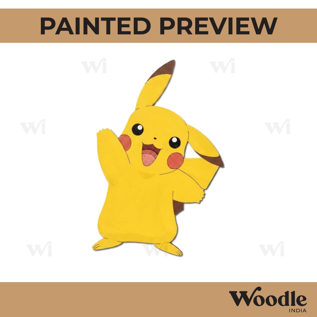 Pikachu Pokemon Pre Marked MDF Design 1
