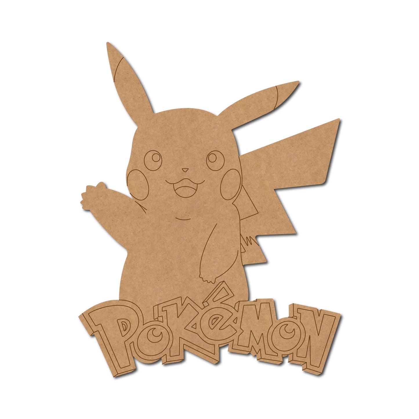 Pikachu Pokemon Pre Marked MDF Design 2