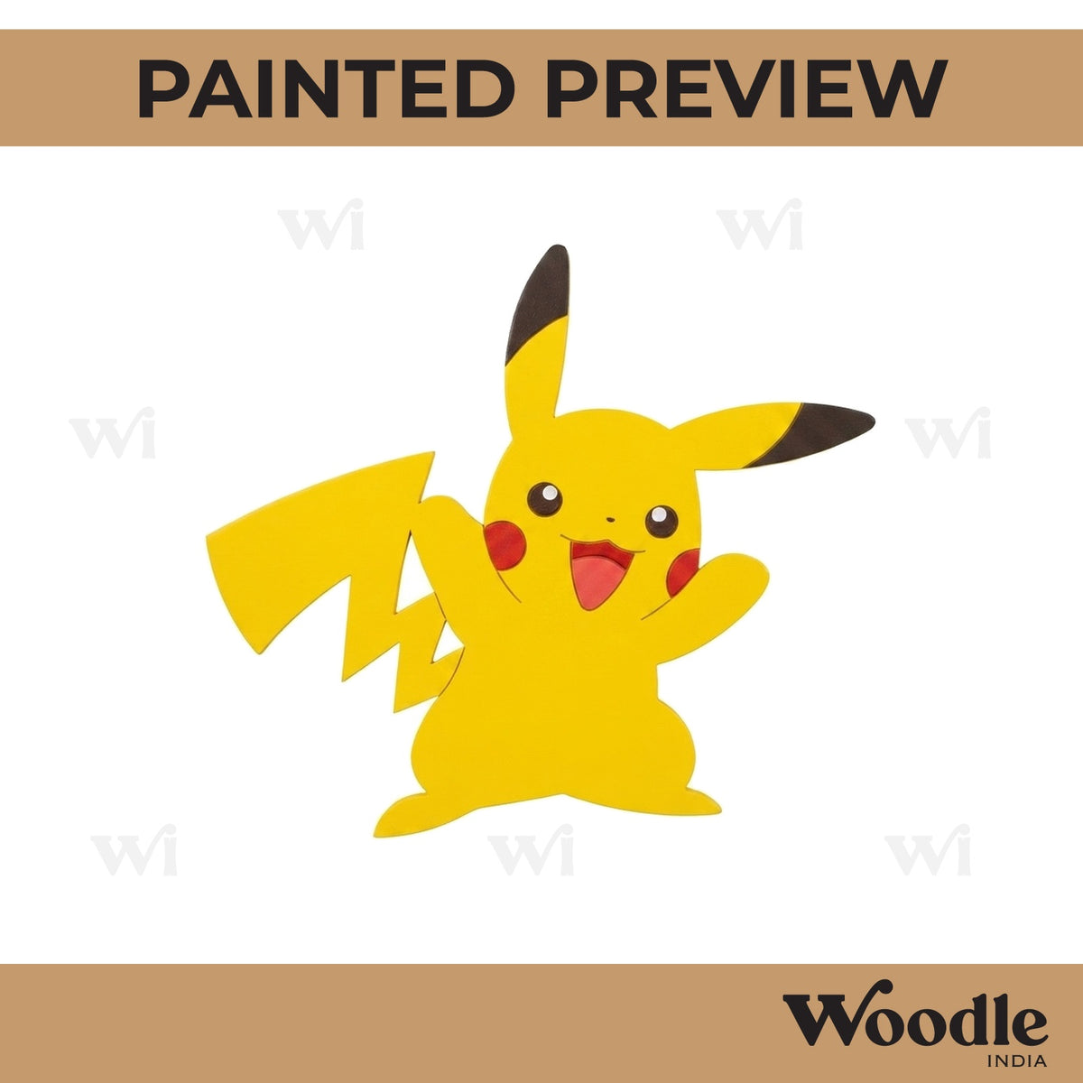 Pikachu Pokemon Pre Marked MDF Design 4