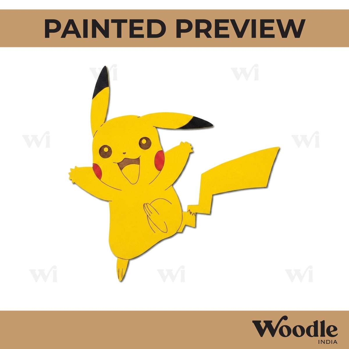 Pikachu Pokemon Pre Marked MDF Design 5
