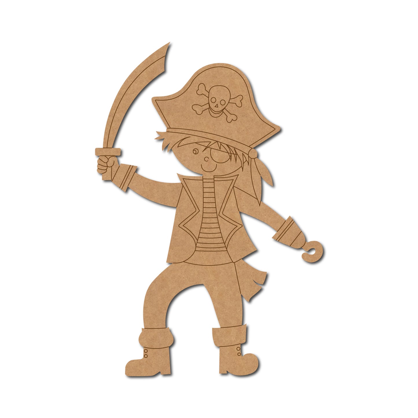 Pirate Boy Pre Marked MDF Design 1