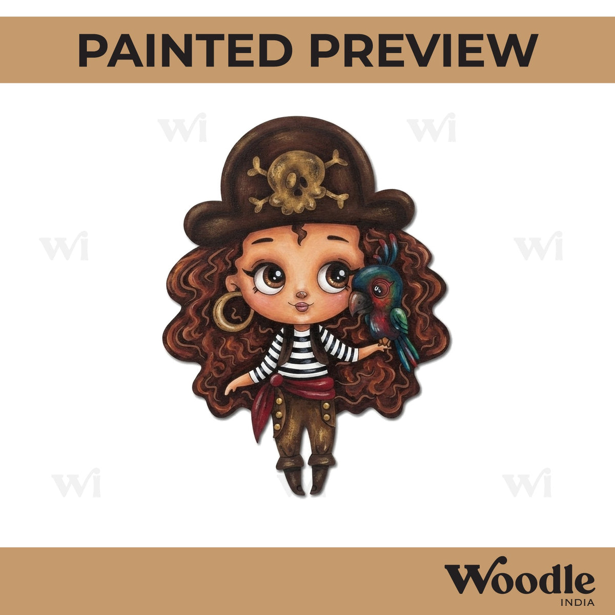 Pirate Girl Pre Marked MDF Design 2