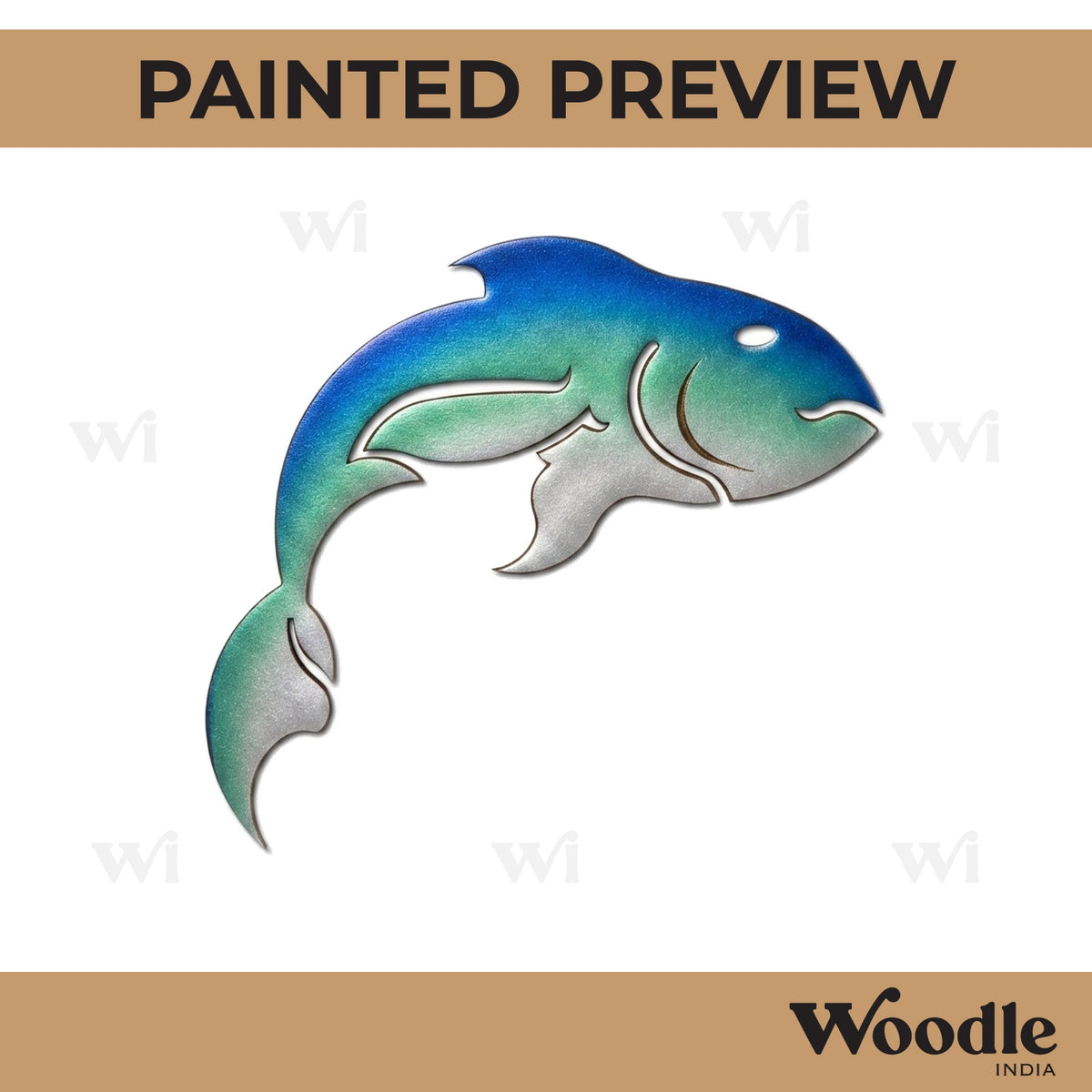 Pisces Zodiac Sign Cutout MDF Design 1