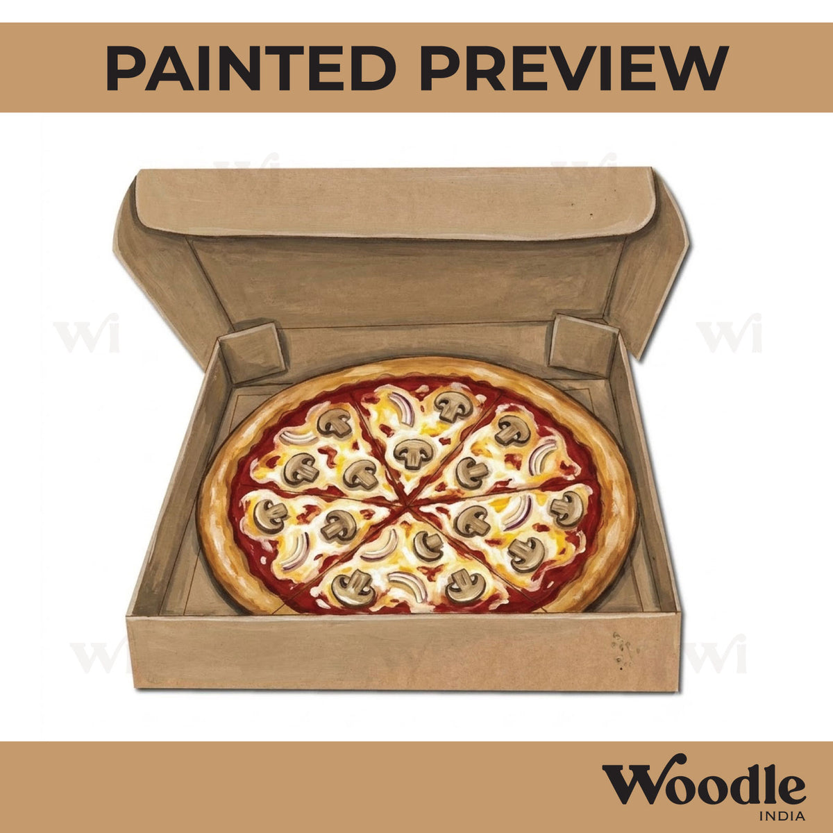 Pizza In A Box Pre Marked MDF Design 1