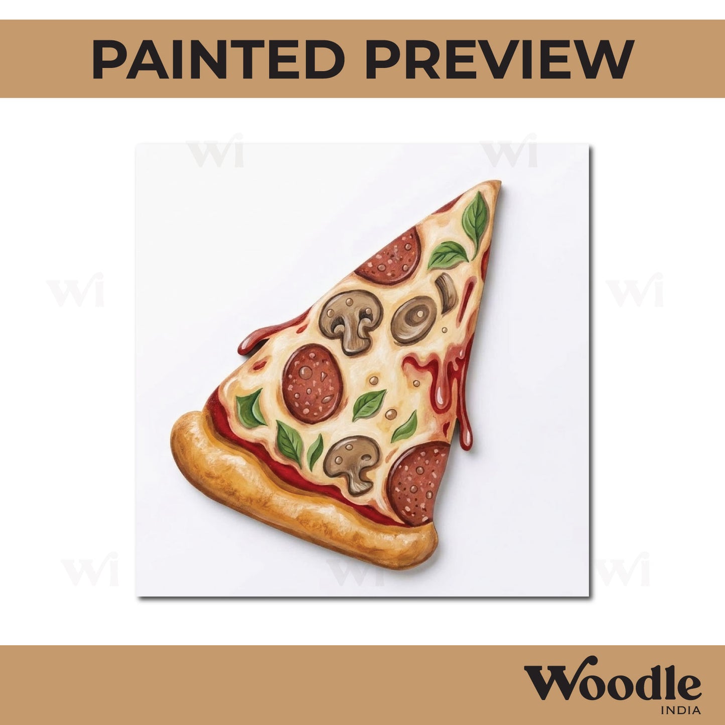 Pizza Pre Marked Base MDF Design 1
