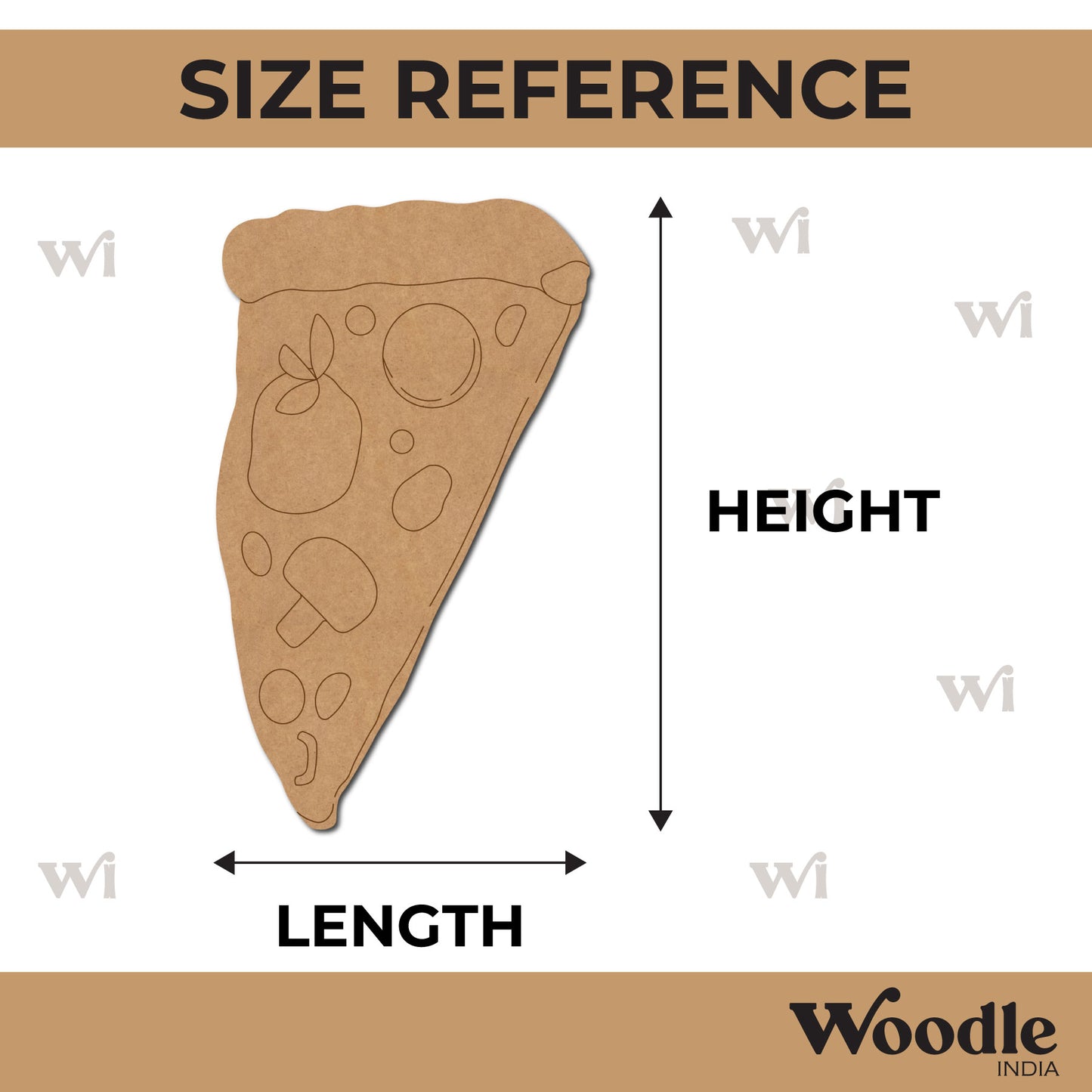 Pizza Slice Pre Marked MDF Design 1