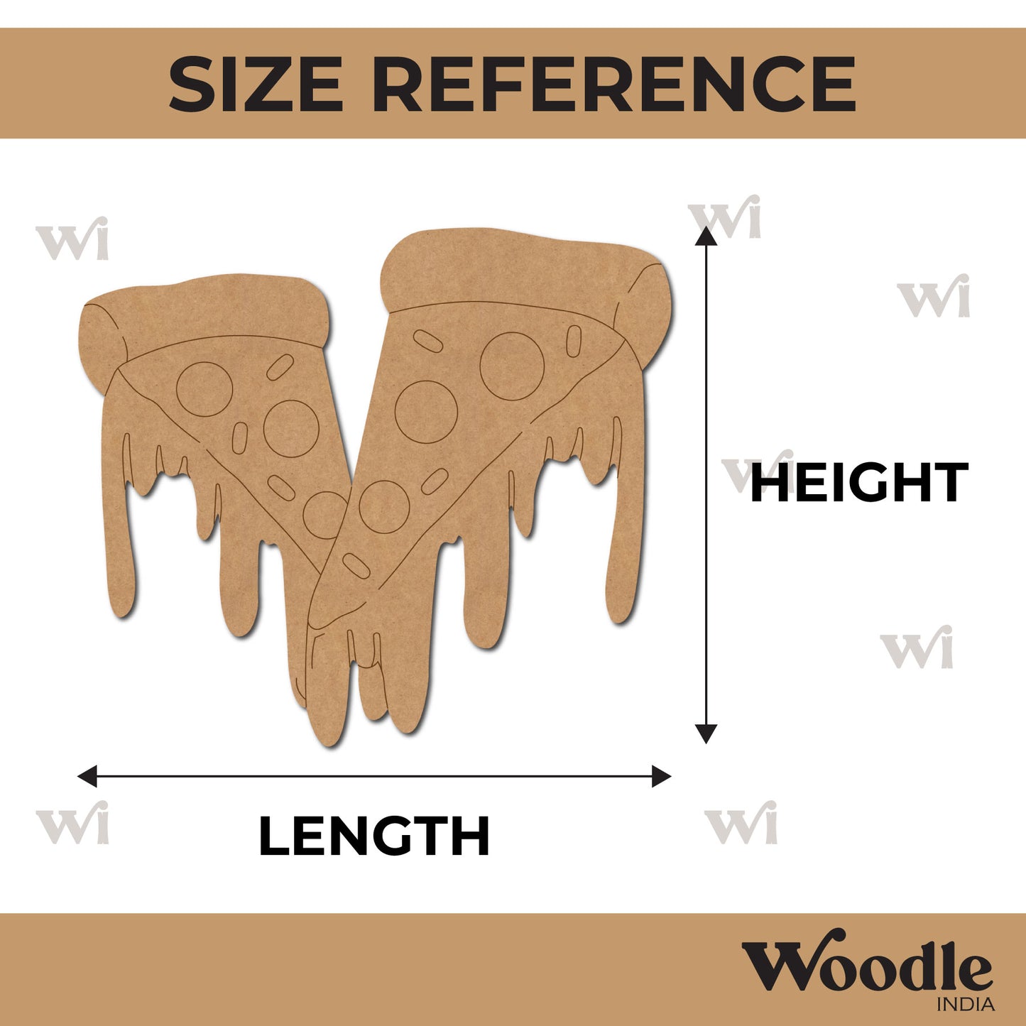 Pizza Slices Pre Marked MDF Design 1