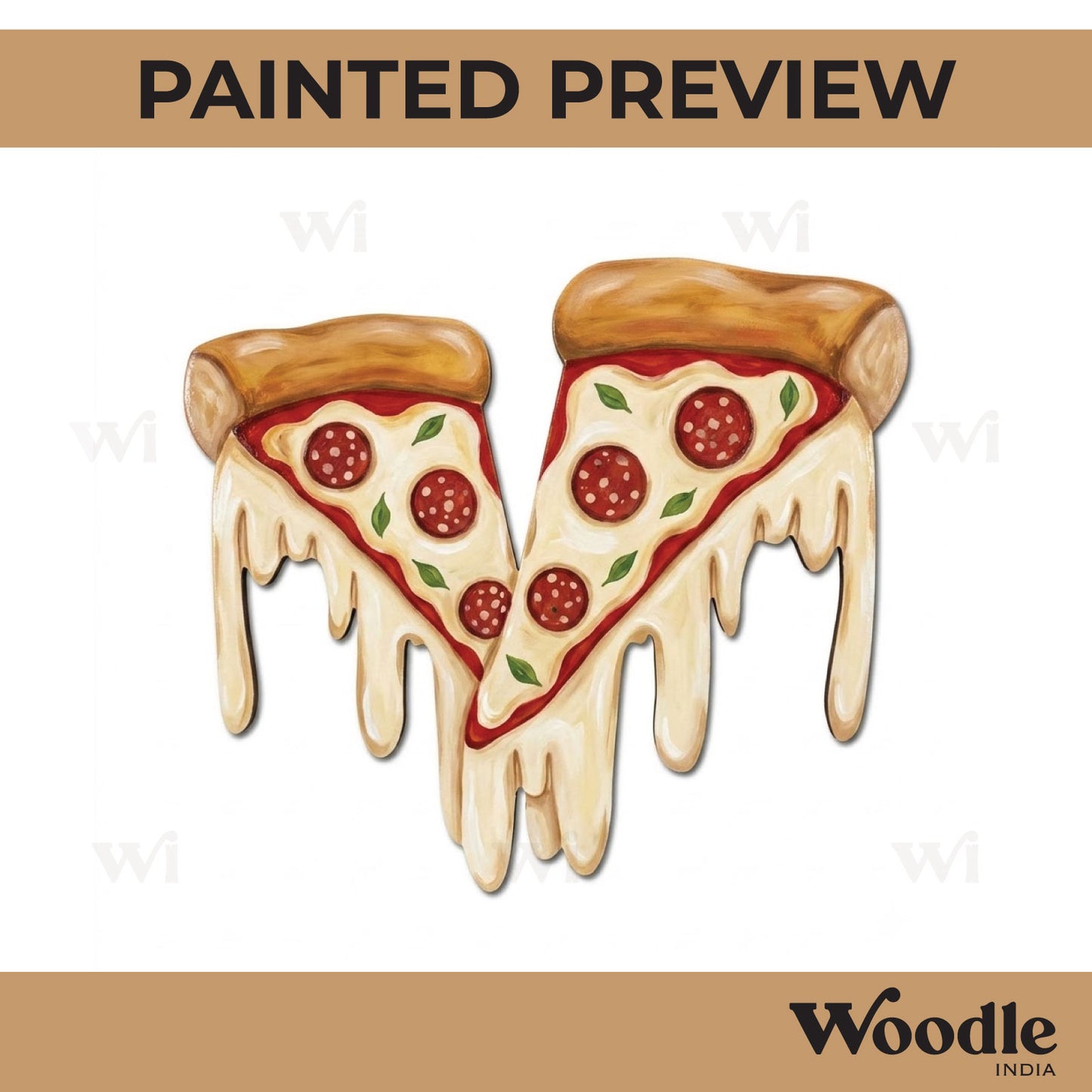 Pizza Slices Pre Marked MDF Design 1