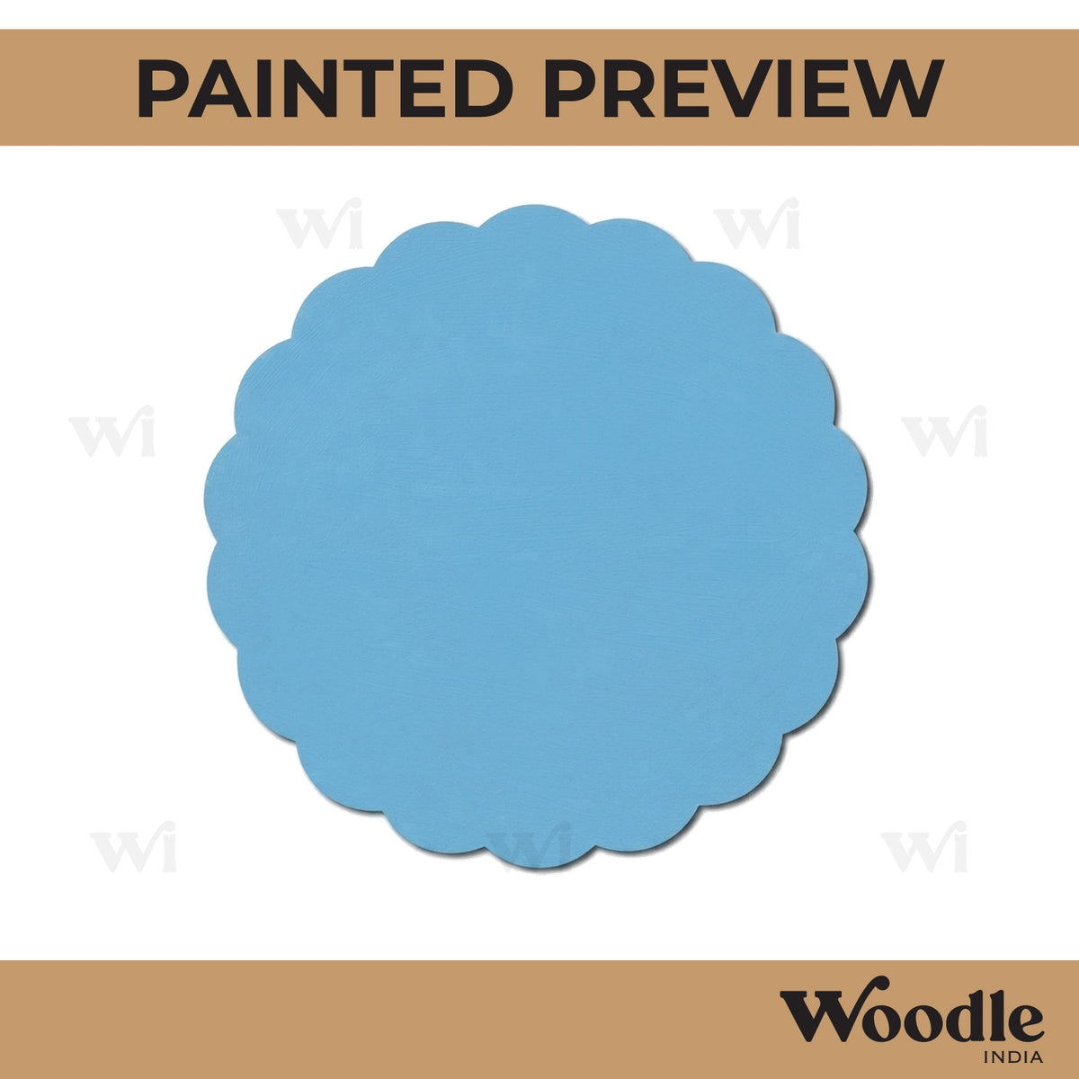 Plain Flower Base Cutout MDF Design 1