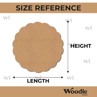Plain Flower Base Cutout MDF Design 1