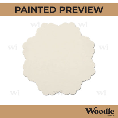 Plain Flower Base Cutout MDF Design 2