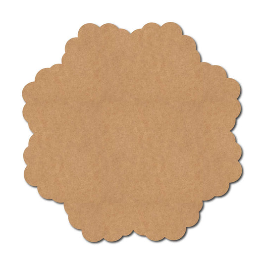 Plain Flower Base Cutout MDF Design 2
