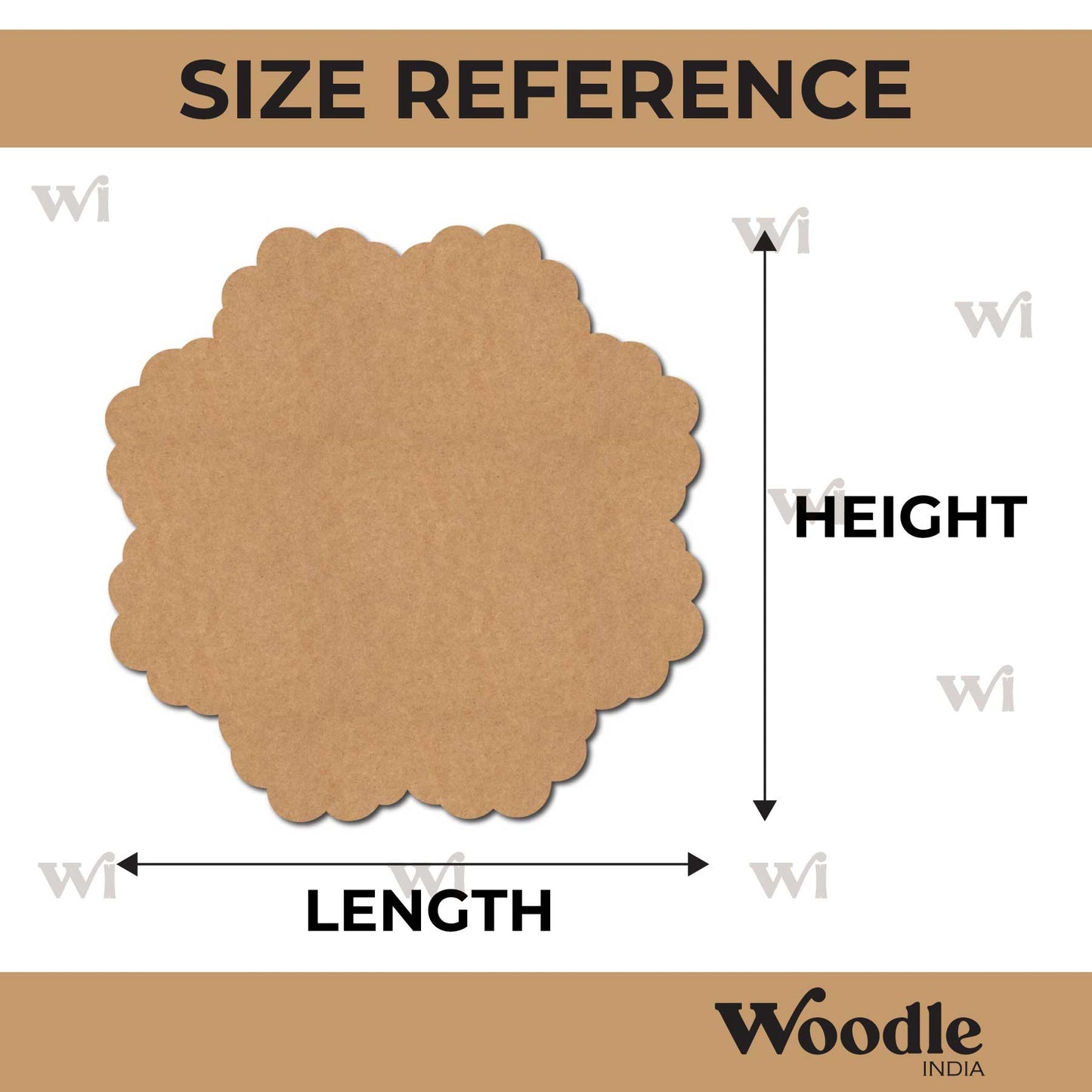 Plain Flower Base Cutout MDF Design 2