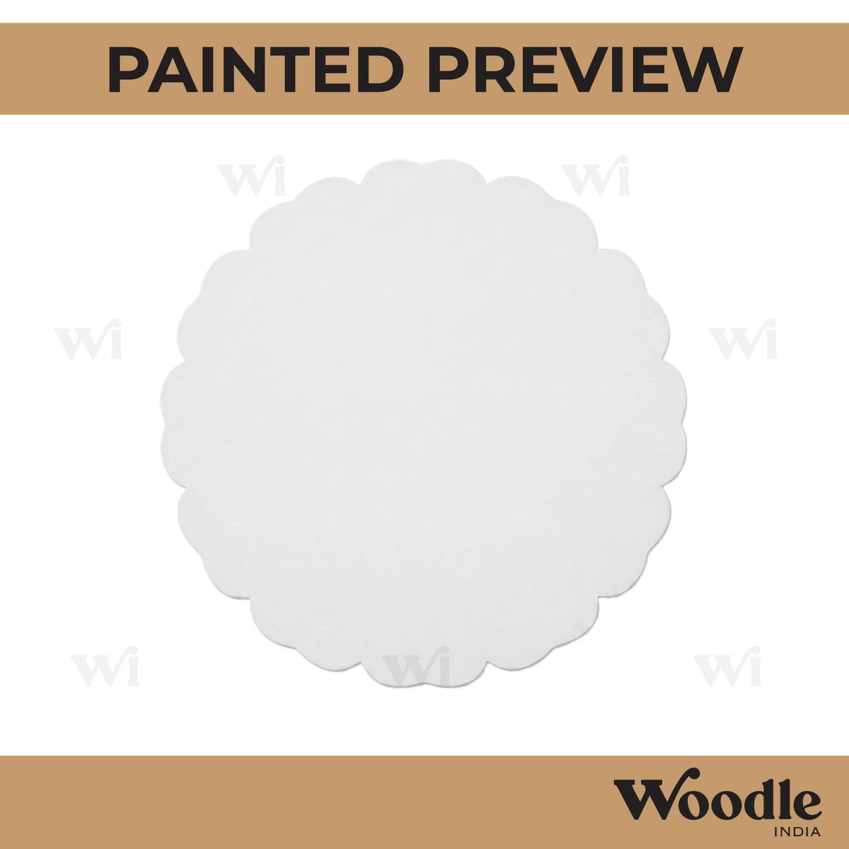 Plain Flower Base Cutout MDF Design 3