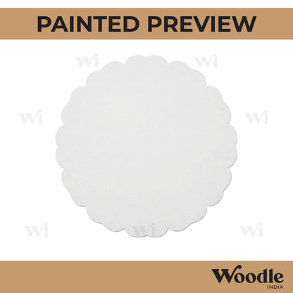 Plain Flower Base Cutout MDF Design 3