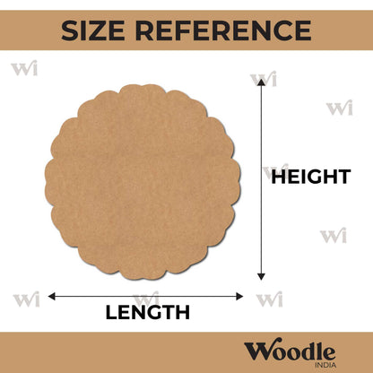 Plain Flower Base Cutout MDF Design 3